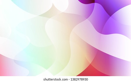 Vibrant And Smooth Gradient Soft Colors Wave Geometric Shape. For Cover Page, Poster, Banner Of Websites. Vector Illustration
