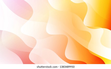 Vibrant And Smooth Gradient Soft Colors Wave Geometric Shape. For Cover Page, Poster, Banner Of Websites. Vector Illustration