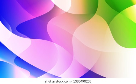 Vibrant And Smooth Gradient Soft Colors Wave Geometric Shape. For Cover Page, Poster, Banner Of Websites. Vector Illustration