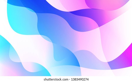 Vibrant And Smooth Gradient Soft Colors Wave Geometric Shape. For Cover Page, Poster, Banner Of Websites. Vector Illustration