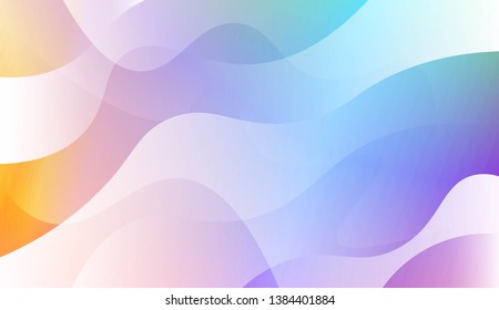 Vibrant And Smooth Gradient Soft Colors Wave Geometric Shape. For Cover Page, Poster, Banner Of Websites. Vector Illustration