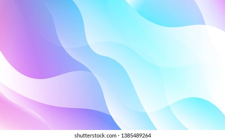 Vibrant And Smooth Gradient Soft Colors Wave Geometric Shape. For Cover Page, Poster, Banner Of Websites. Vector Illustration