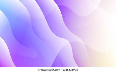 Vibrant And Smooth Gradient Soft Colors Wave Geometric Shape. For Cover Page, Poster, Banner Of Websites. Vector Illustration