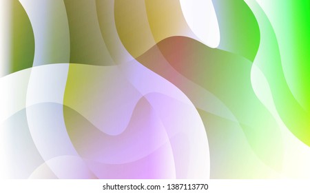 Vibrant And Smooth Gradient Soft Colors Wave Geometric Shape. For Cover Page, Poster, Banner Of Websites. Vector Illustration