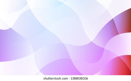 Vibrant And Smooth Gradient Soft Colors Wave Geometric Shape. For Cover Page, Poster, Banner Of Websites. Vector Illustration