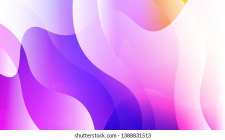 Vibrant And Smooth Gradient Soft Colors Wave Geometric Shape. For Cover Page, Poster, Banner Of Websites. Vector Illustration