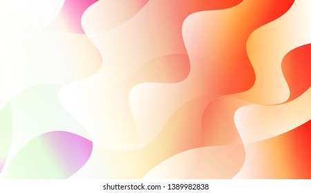 Vibrant And Smooth Gradient Soft Colors Wave Geometric Shape. For Cover Page, Poster, Banner Of Websites. Vector Illustration