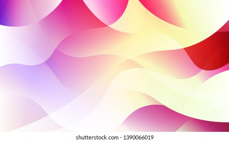 Vibrant And Smooth Gradient Soft Colors Wave Geometric Shape. For Cover Page, Poster, Banner Of Websites. Vector Illustration