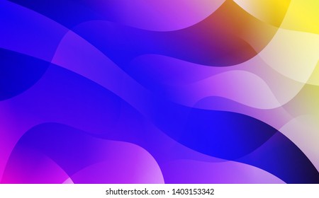 Vibrant And Smooth Gradient Soft Colors Wave Geometric Shape. Vector Illustration