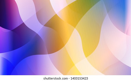 Vibrant And Smooth Gradient Soft Colors Wave Geometric Shape. Vector Illustration