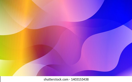 Vibrant And Smooth Gradient Soft Colors Wave Geometric Shape. Vector Illustration