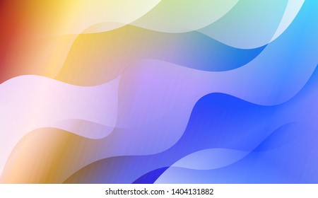 Vibrant And Smooth Gradient Soft Colors Wave Geometric Shape. Vector Illustration