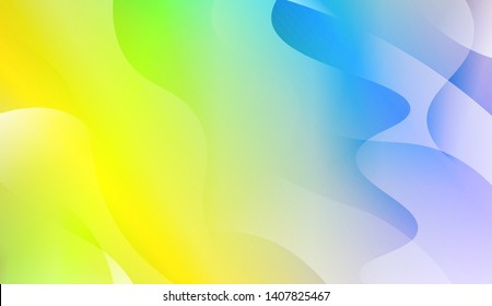 Vibrant And Smooth Gradient Soft Colors Wave Geometric Shape. Vector Illustration