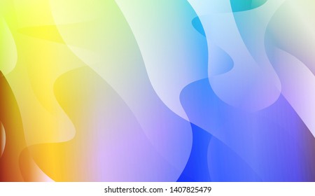 Vibrant And Smooth Gradient Soft Colors Wave Geometric Shape. Vector Illustration