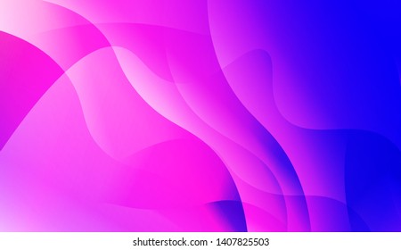 Vibrant And Smooth Gradient Soft Colors Wave Geometric Shape. Vector Illustration