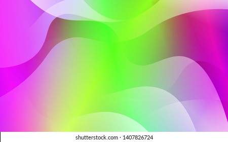 Vibrant And Smooth Gradient Soft Colors Wave Geometric Shape. Vector Illustration
