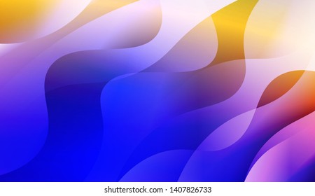 Vibrant And Smooth Gradient Soft Colors Wave Geometric Shape. Vector Illustration