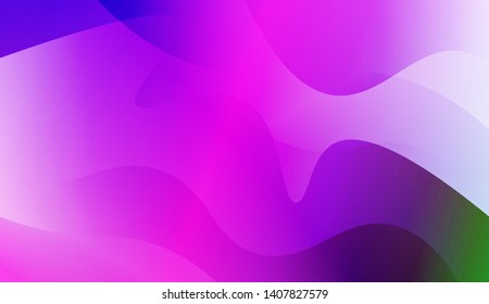 Vibrant And Smooth Gradient Soft Colors Wave Geometric Shape. Vector Illustration