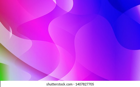 Vibrant And Smooth Gradient Soft Colors Wave Geometric Shape. Vector Illustration