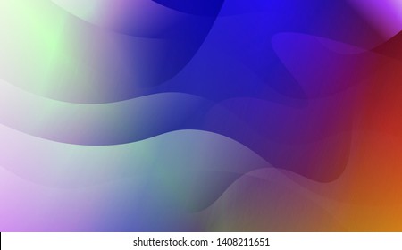 Vibrant And Smooth Gradient Soft Colors Wave Geometric Shape. Vector Illustration