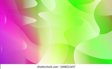 Vibrant And Smooth Gradient Soft Colors Wave Geometric Shape. Vector Illustration