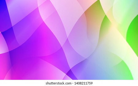 Vibrant And Smooth Gradient Soft Colors Wave Geometric Shape. Vector Illustration