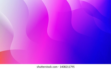 Vibrant And Smooth Gradient Soft Colors Wave Geometric Shape. Vector Illustration