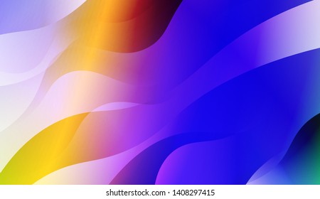 Vibrant And Smooth Gradient Soft Colors Wave Geometric Shape. Vector Illustration