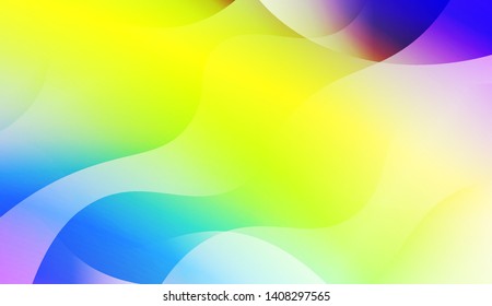Vibrant And Smooth Gradient Soft Colors Wave Geometric Shape. Vector Illustration