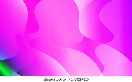 Vibrant And Smooth Gradient Soft Colors Wave Geometric Shape. Vector Illustration