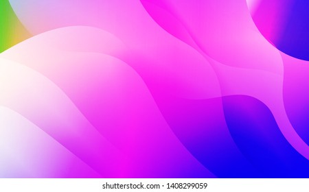 Vibrant And Smooth Gradient Soft Colors Wave Geometric Shape. Vector Illustration