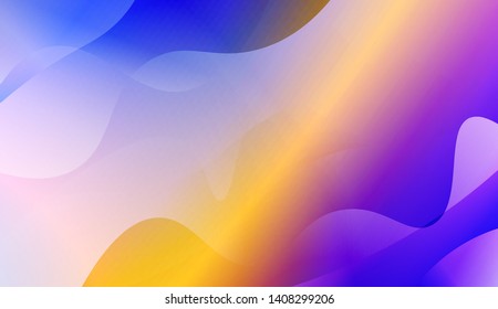 Vibrant And Smooth Gradient Soft Colors Wave Geometric Shape. Vector Illustration