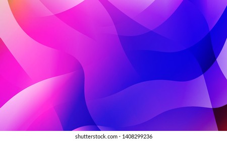 Vibrant And Smooth Gradient Soft Colors Wave Geometric Shape. Vector Illustration