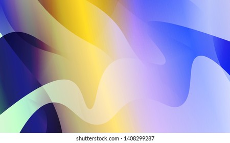 Vibrant And Smooth Gradient Soft Colors Wave Geometric Shape. Vector Illustration