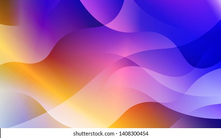 Vibrant And Smooth Gradient Soft Colors Wave Geometric Shape. Vector Illustration