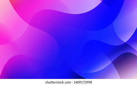 Vibrant And Smooth Gradient Soft Colors Wave Geometric Shape. Vector Illustration