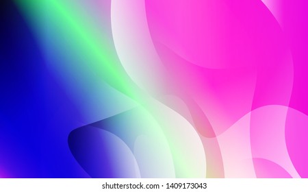 Vibrant And Smooth Gradient Soft Colors Wave Geometric Shape. Vector Illustration