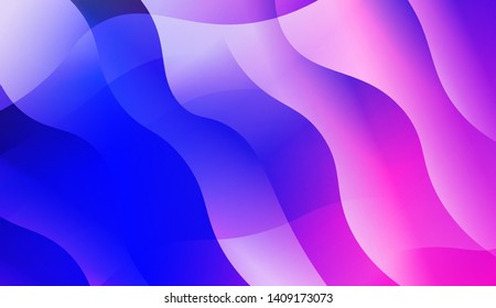 Vibrant And Smooth Gradient Soft Colors Wave Geometric Shape. Vector Illustration