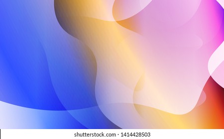 Vibrant And Smooth Gradient Soft Colors Wave Geometric Shape. Vector Illustration