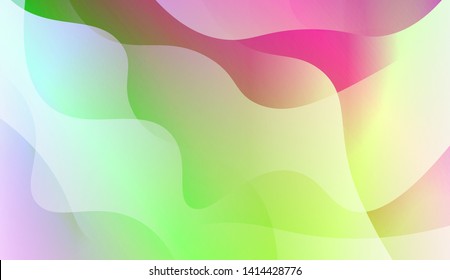 Vibrant And Smooth Gradient Soft Colors Wave Geometric Shape. Vector Illustration