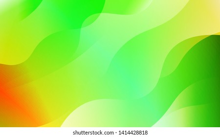 Vibrant And Smooth Gradient Soft Colors Wave Geometric Shape. Vector Illustration