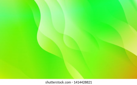 Vibrant And Smooth Gradient Soft Colors Wave Geometric Shape. Vector Illustration