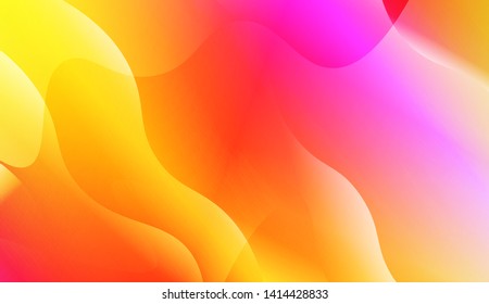Vibrant And Smooth Gradient Soft Colors Wave Geometric Shape. Vector Illustration