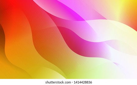 Vibrant And Smooth Gradient Soft Colors Wave Geometric Shape. Vector Illustration
