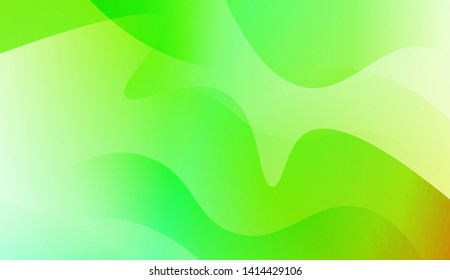 Vibrant And Smooth Gradient Soft Colors Wave Geometric Shape. Vector Illustration