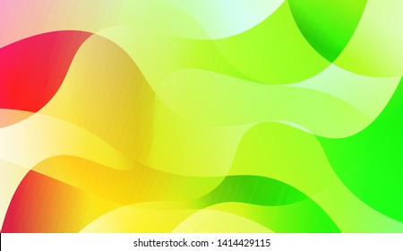 Vibrant And Smooth Gradient Soft Colors Wave Geometric Shape. Vector Illustration