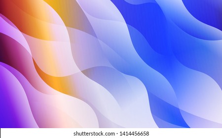 Vibrant And Smooth Gradient Soft Colors Wave Geometric Shape. Vector Illustration