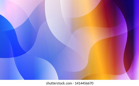 Vibrant And Smooth Gradient Soft Colors Wave Geometric Shape. Vector Illustration