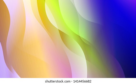 Vibrant And Smooth Gradient Soft Colors Wave Geometric Shape. Vector Illustration