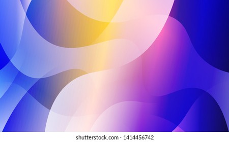 Vibrant And Smooth Gradient Soft Colors Wave Geometric Shape. Vector Illustration